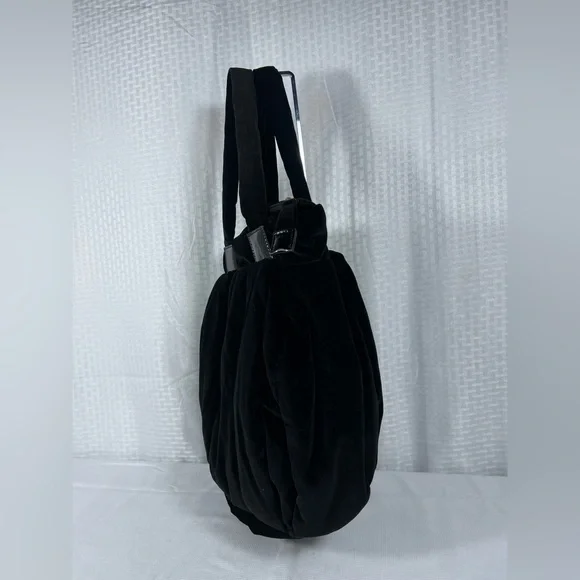 See by Chloé Black Velvet Tote Bag with Butterfly Charm & Dust Bag - Picture 4 of 12